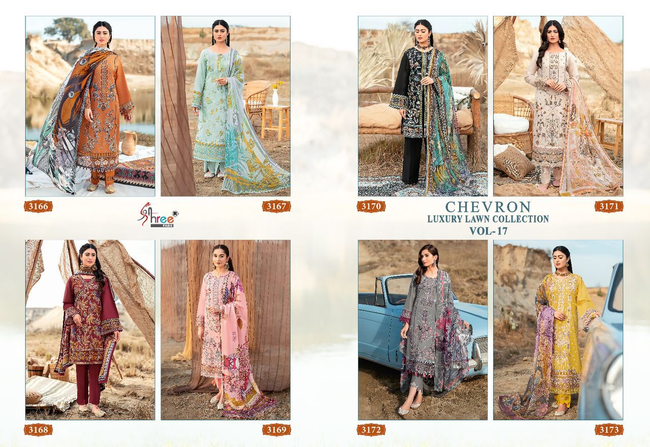 Chevron Luxury Lawn Collection Vol 17 Pakistani Suits Catalog
